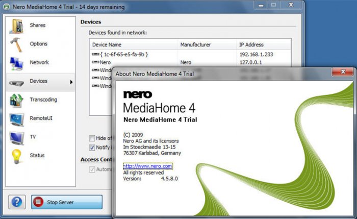 Nero MediaHome 4  . 1